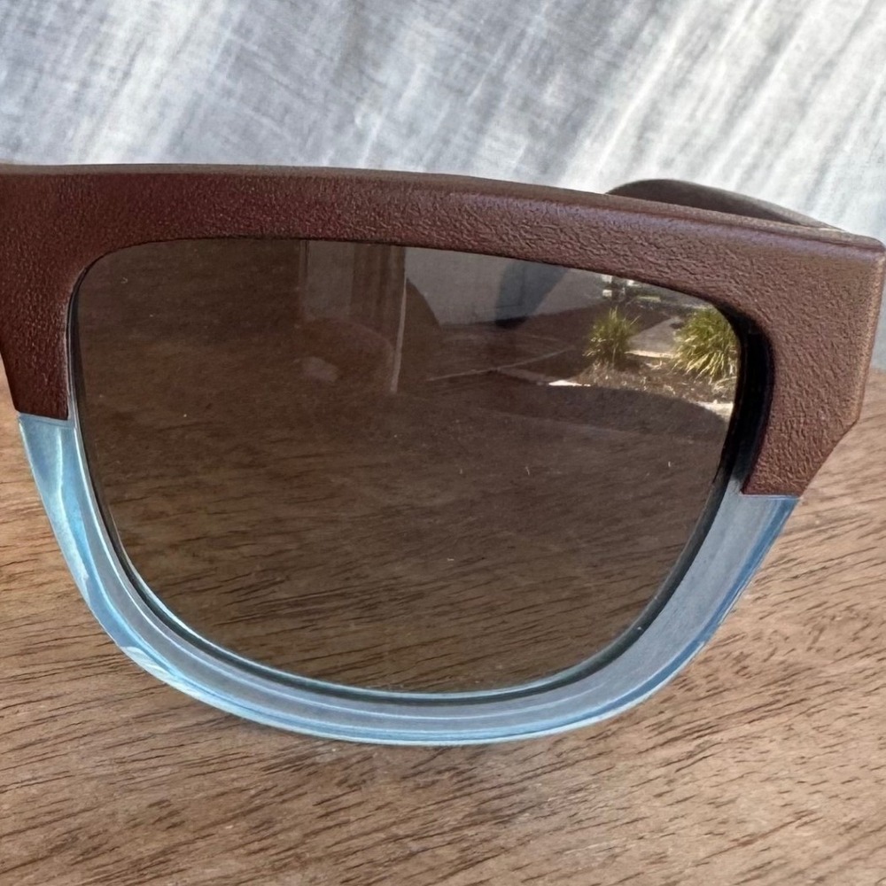 Coach Sunglasses 75th Anniversary Brown Leather Cornflower Blue With Case L159 - Picture 3 of 9